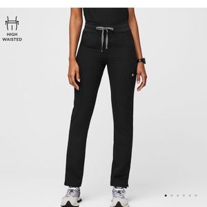 Figs High Waisted Yola Skinny Scrub Pants Black size Large